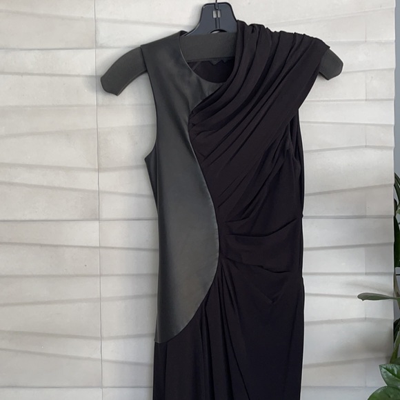 Alexander Wang leather/jersey Asymmetric Gown - Picture 7 of 11